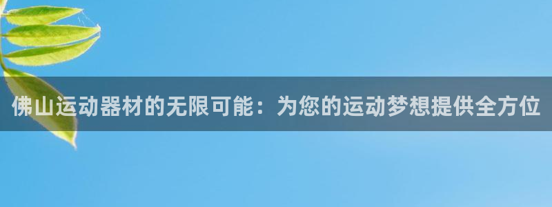 fb体育招商：佛山运动器材的无限可能：为您的运动梦想